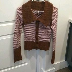 Free People 28% alpaca knit button down Sweater Small